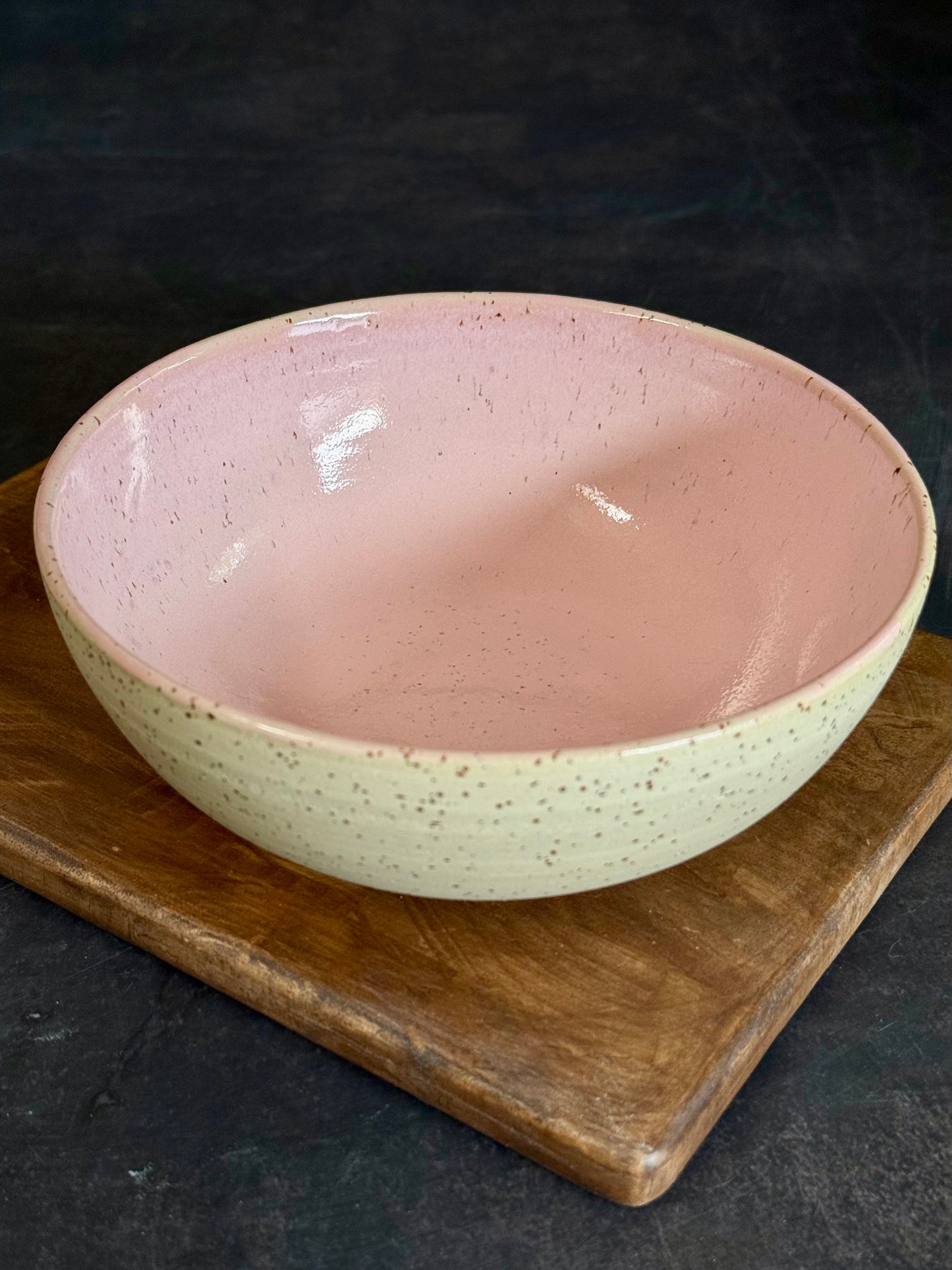 Pastabowl in Rosa, 18 cm