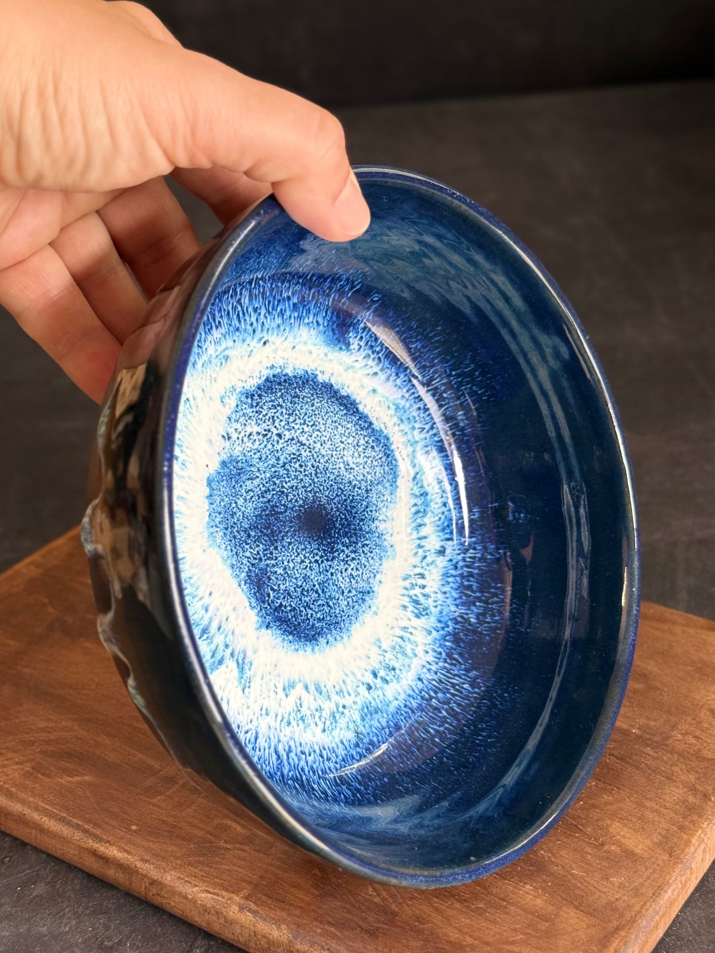 Kleine Pastabowl in "Midnight Waves", 17,5cm