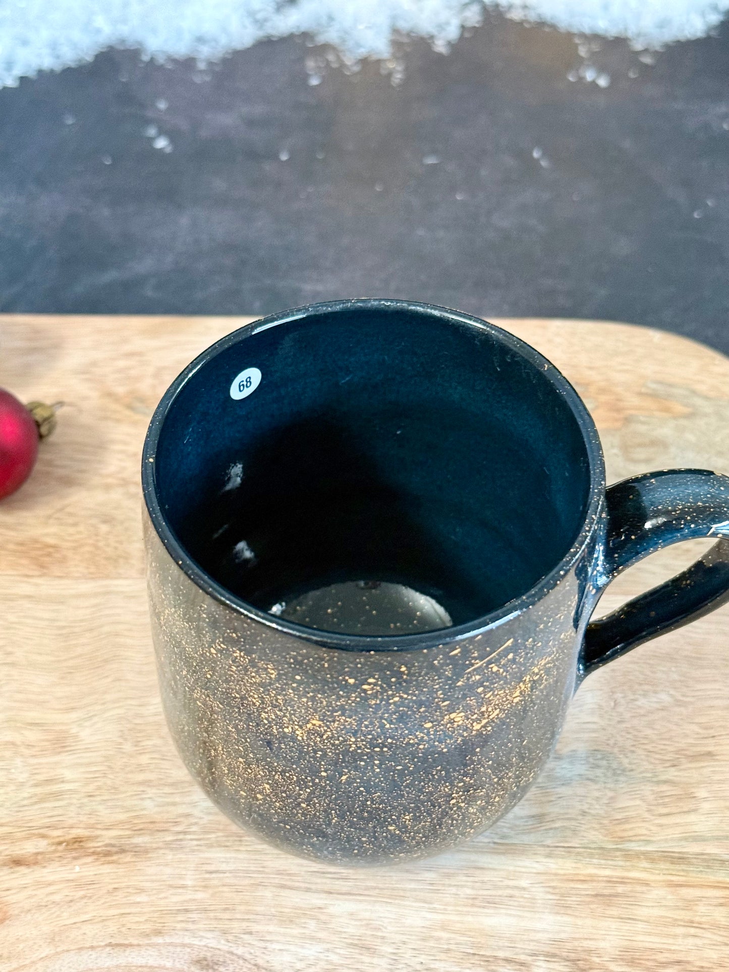 Tasse in "Stardust" mit Echtgold,#68, 400ml