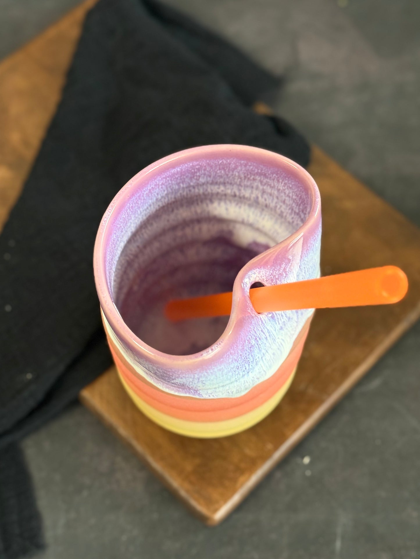 Strohhalmbecher in "Sunset", 380ml, #207
