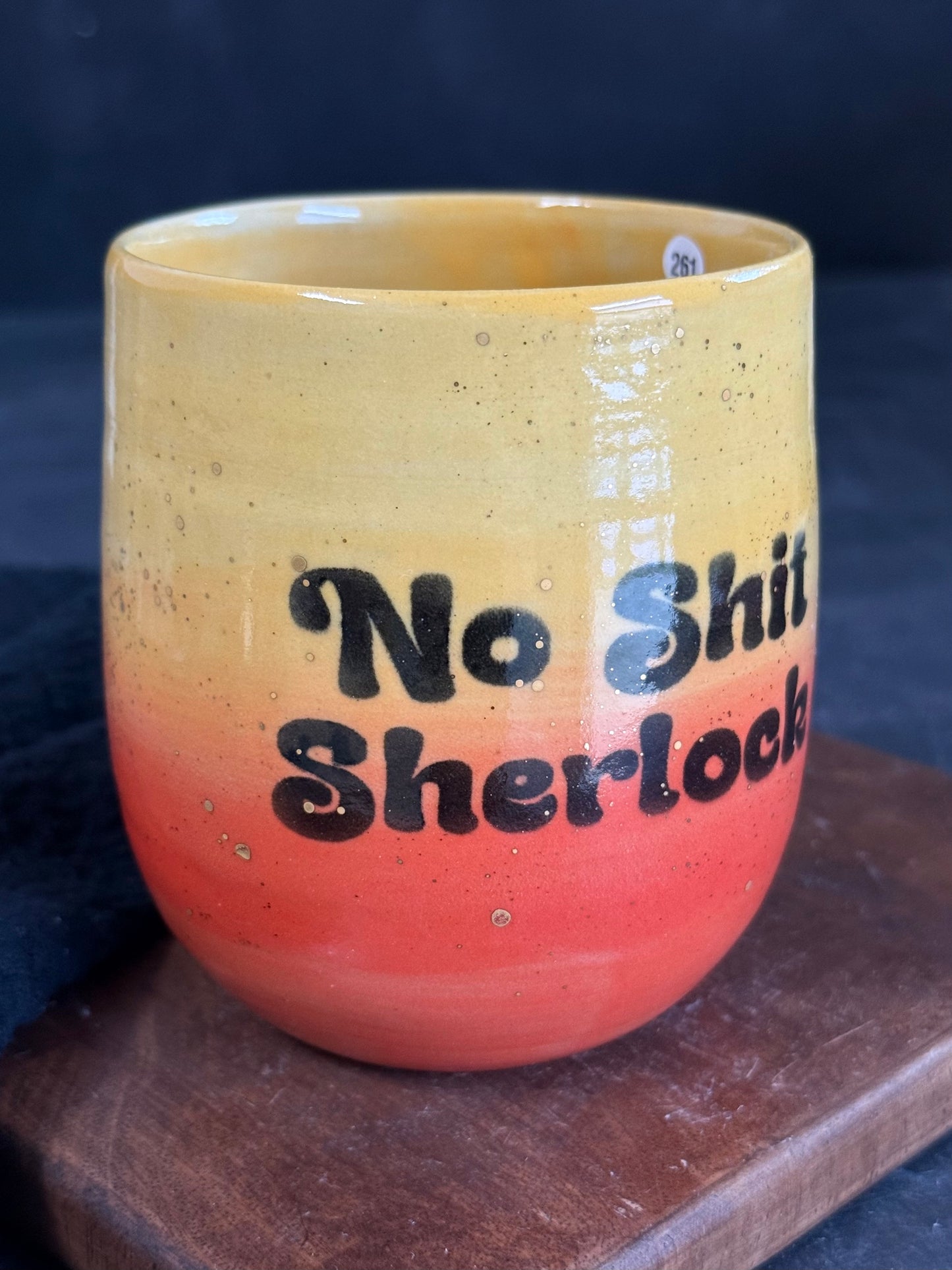 Sherlock Becher mit Echtgold Sprenkel, 420ml, #261