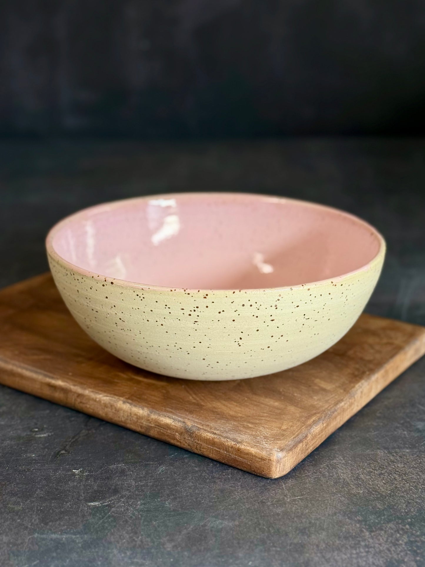 Pastabowl in Rosa, 18 cm
