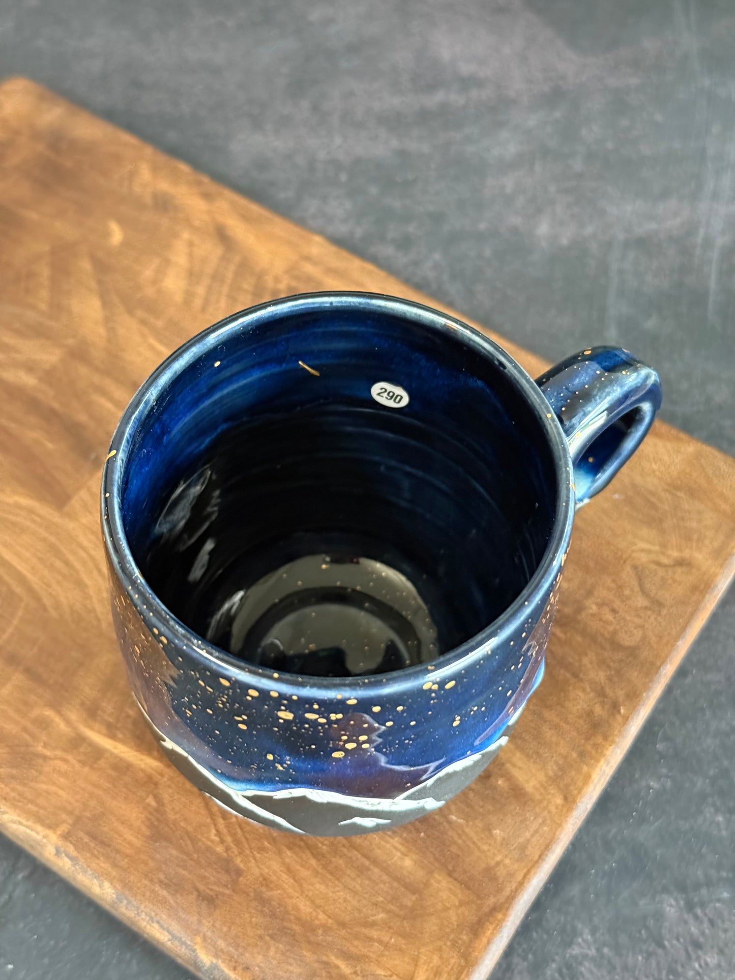 Porzellantasse "Galaxy Mountains" mit Echtgold,320ml #290