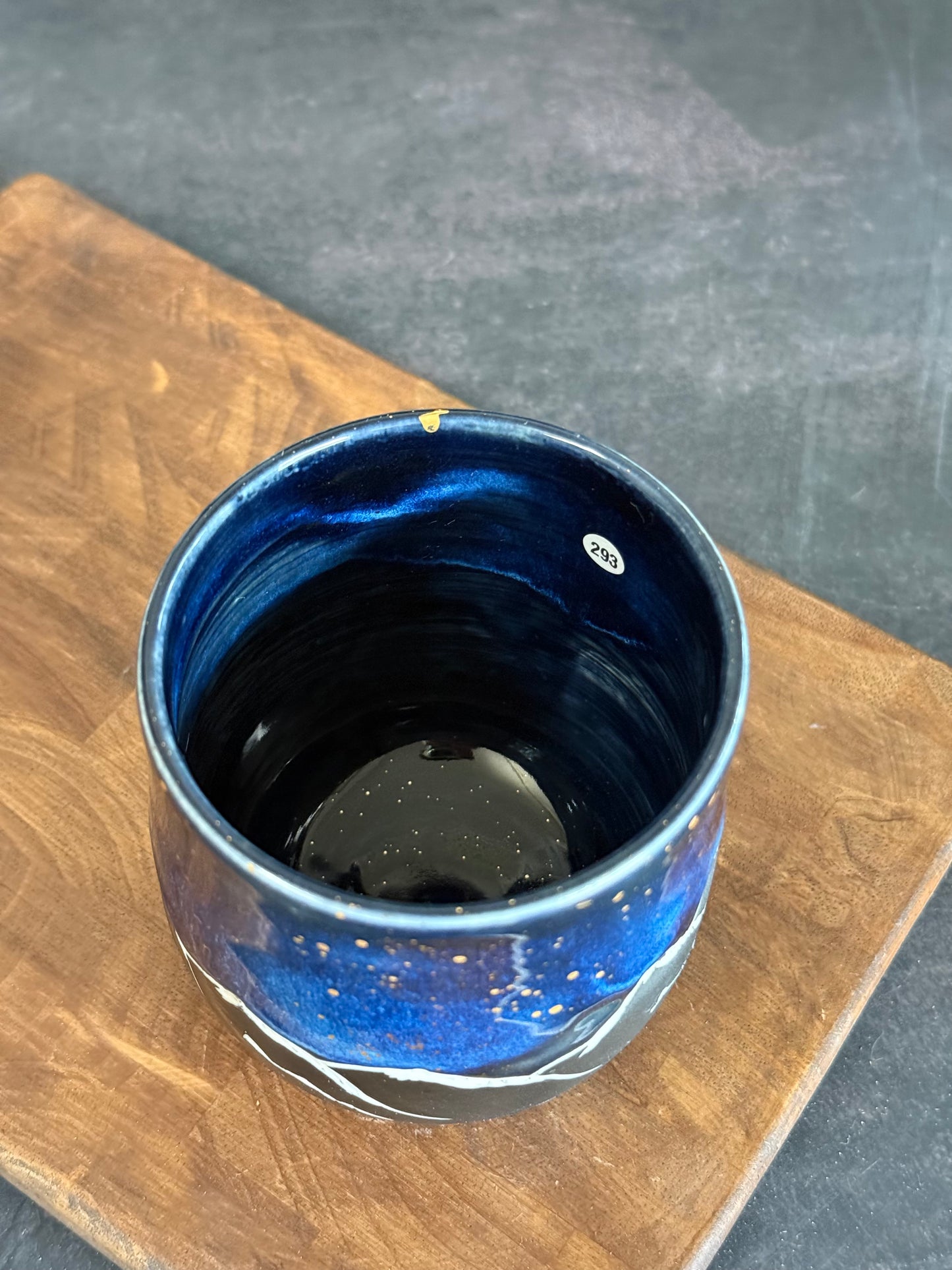 Porzellanbecher "Galaxy Mountains" mit Echtgold,300ml #293