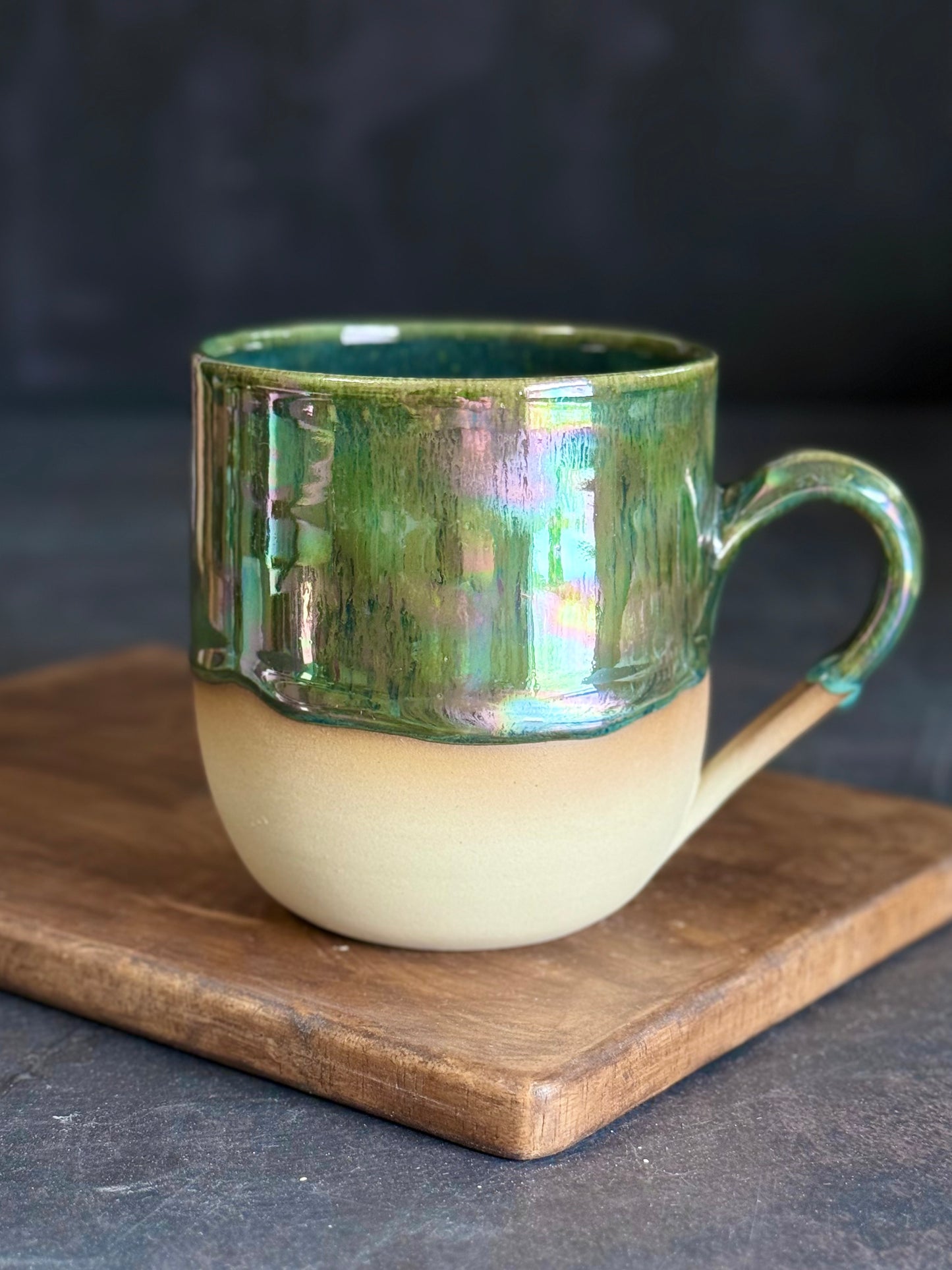 Tasse in "Green Meadows" mit iriserenden Effekt, 450ml, #307