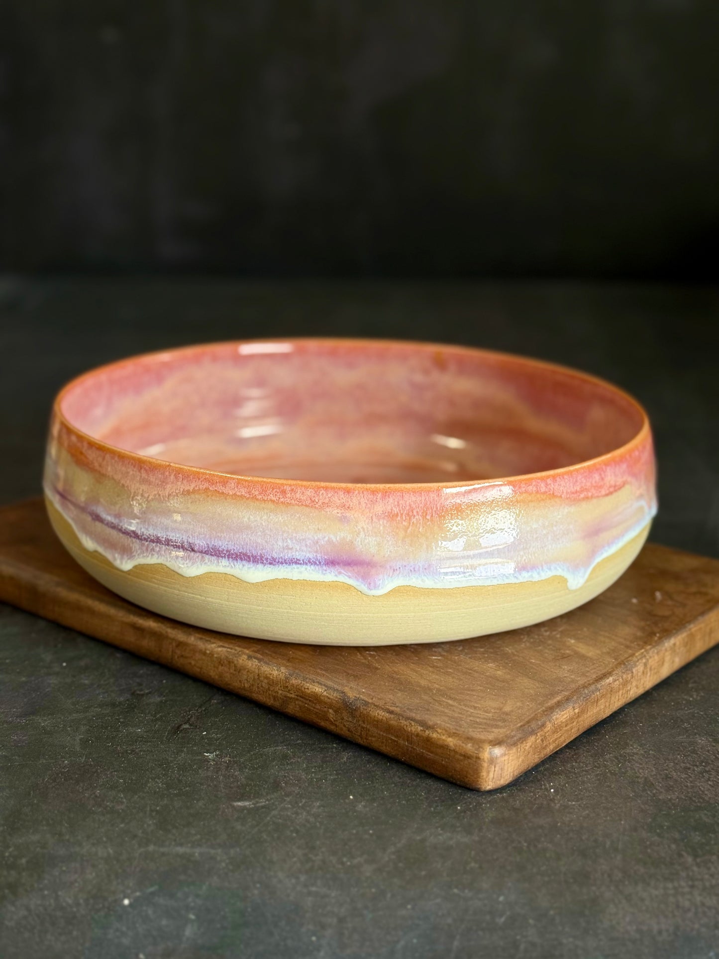 Große Pastabowl in "Sunset Waves", 21cm