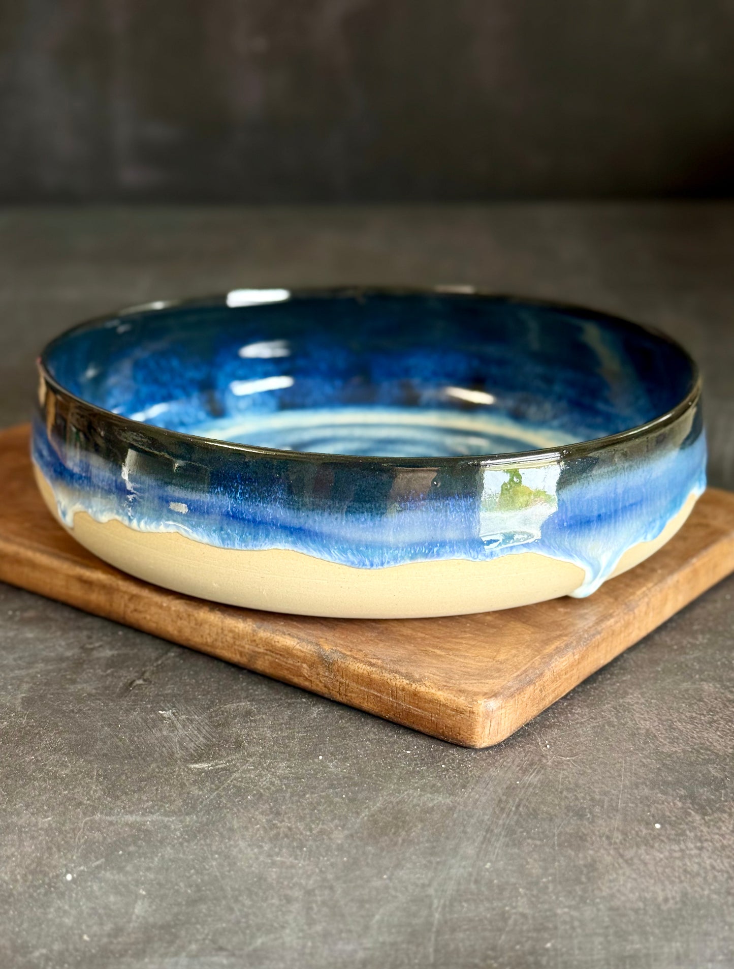 Große Pastabowl in "Shades of Waves", 20 cm