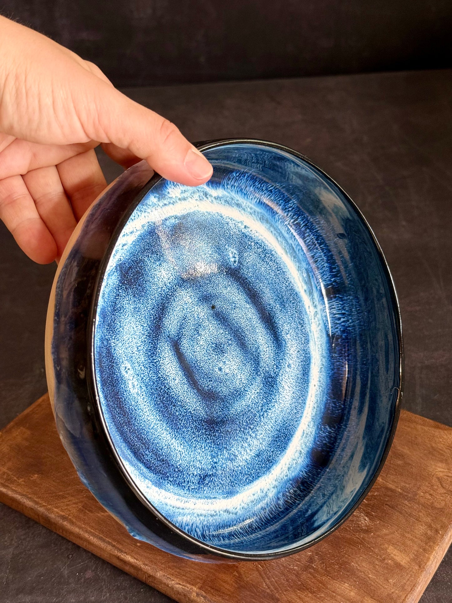 Große Pastabowl in "Shades of Waves", 20 cm