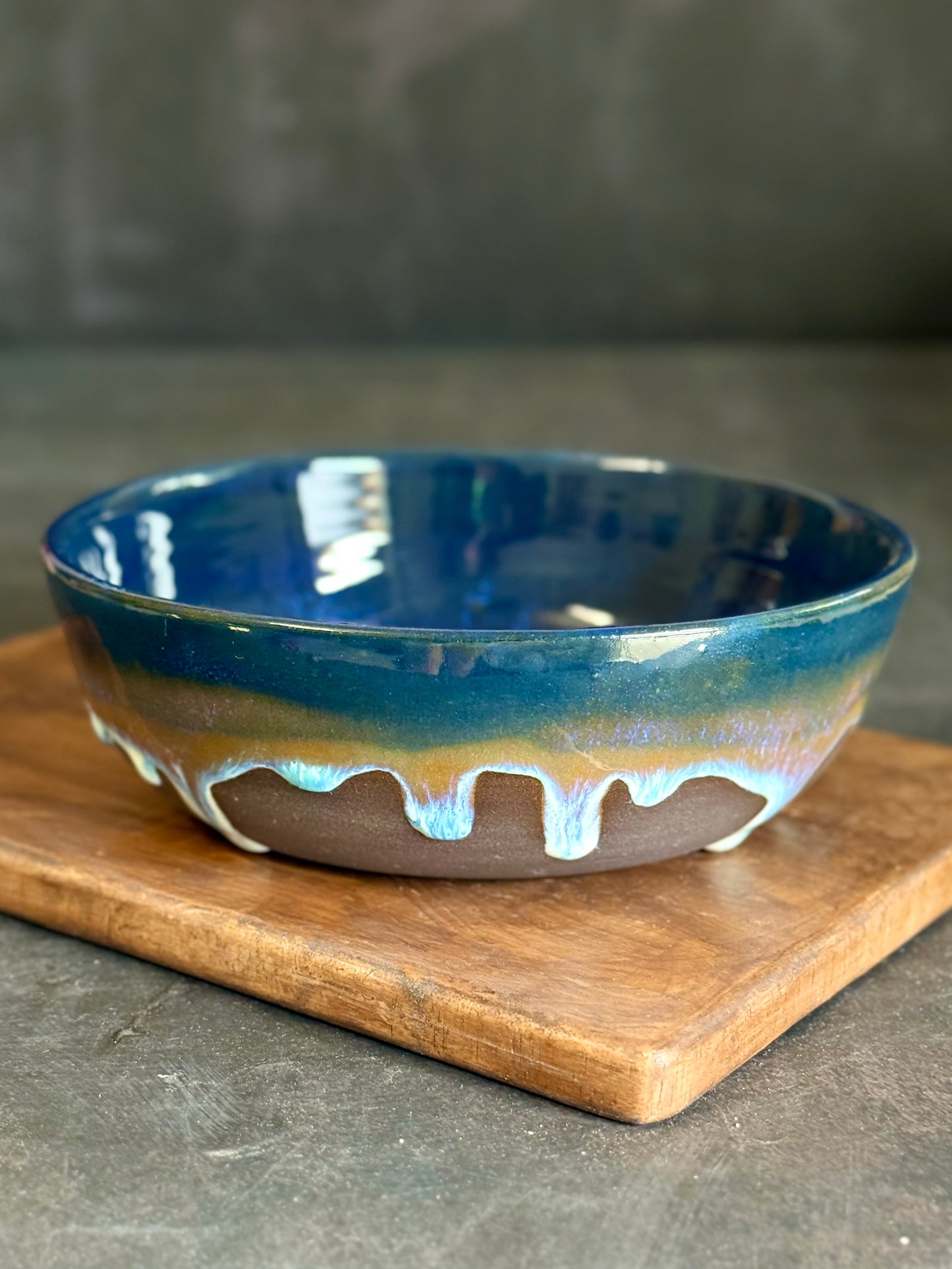 Kleine Pastabowl in "Midnight Waves", 17,5cm