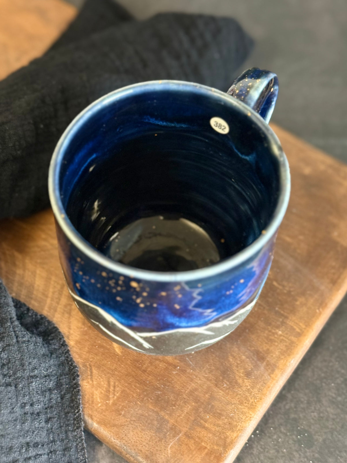 Porzellantasse "Galaxy Mountains" mit Echtgold,300ml, #382