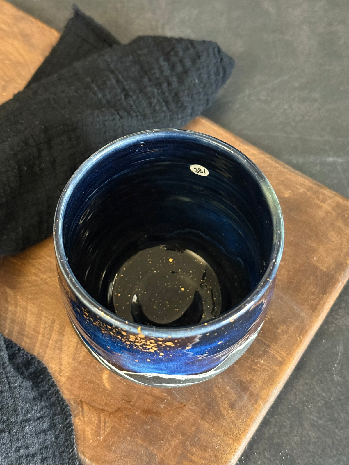 Porzellanbecher "Galaxy Mountains" mit Echtgold,320ml #387