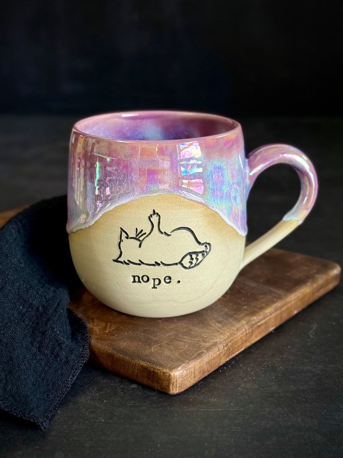 Tasse in "Lila Regenbogen" Nope, 400ml