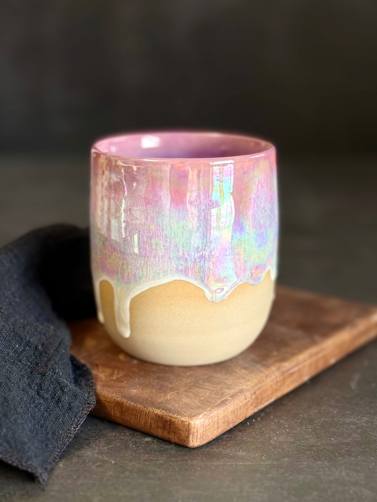 Becher in "Lila Regenbogen" mit iriserenden Effekt,370ml