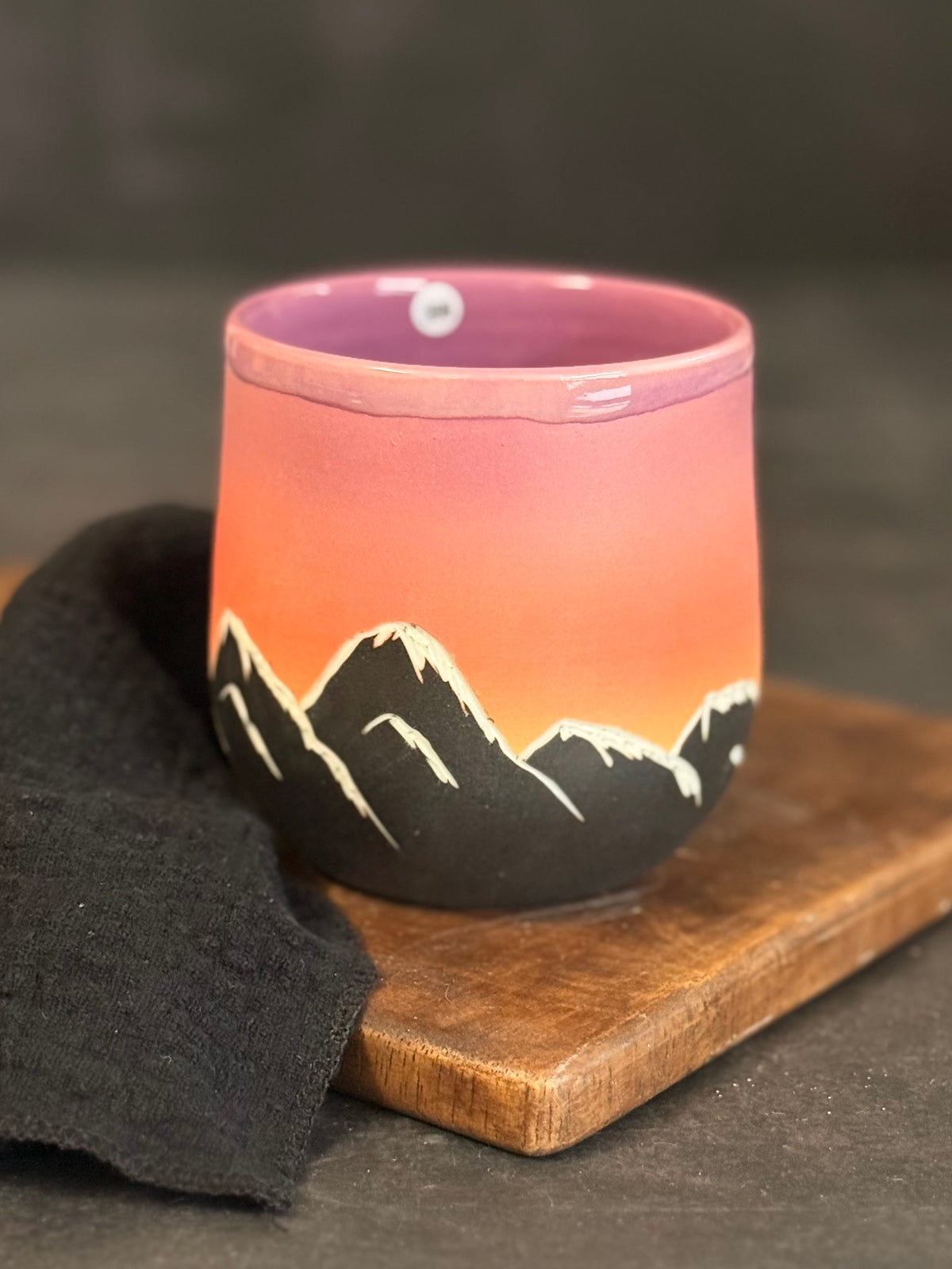 Porzellanbecher "Sunset Mountains", 330ml, #398