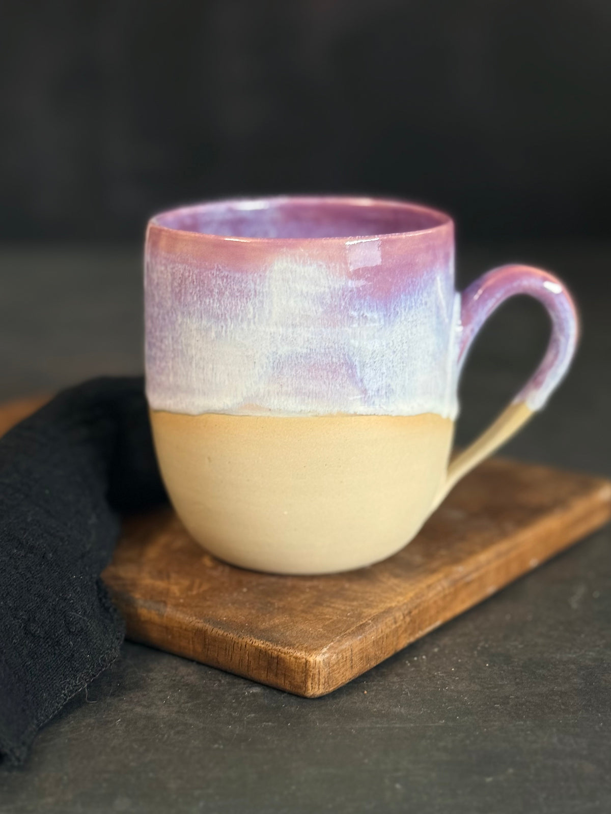 Tasse in Lila Waves, 400ml