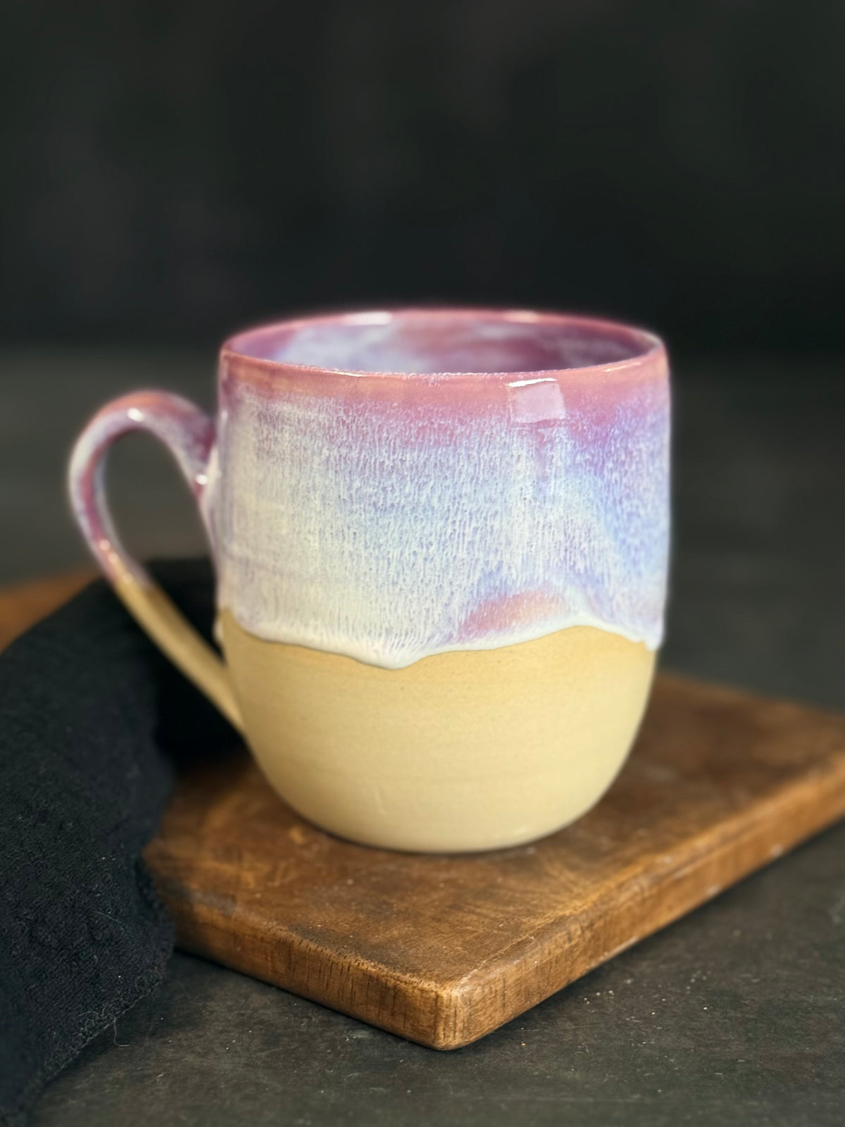 Tasse in Lila Waves, 400ml