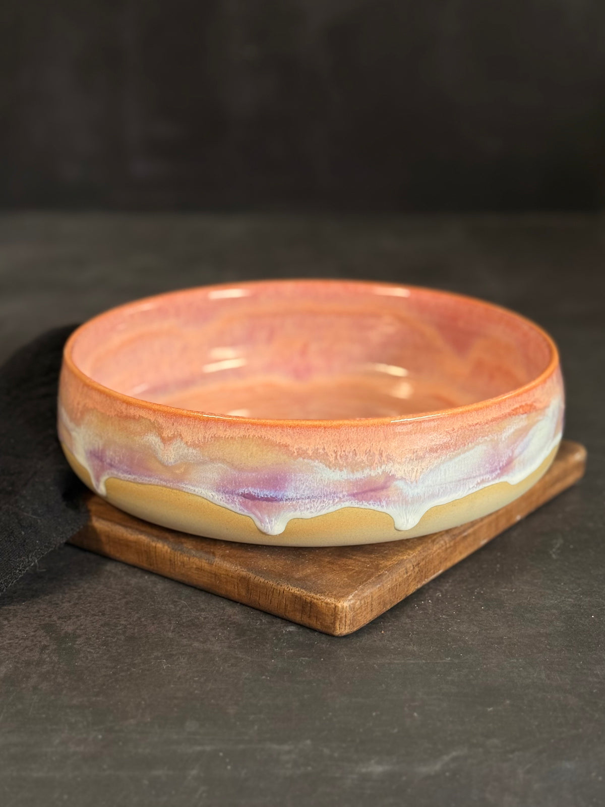 Große Pastabowl in "Sunset Waves", 19cm