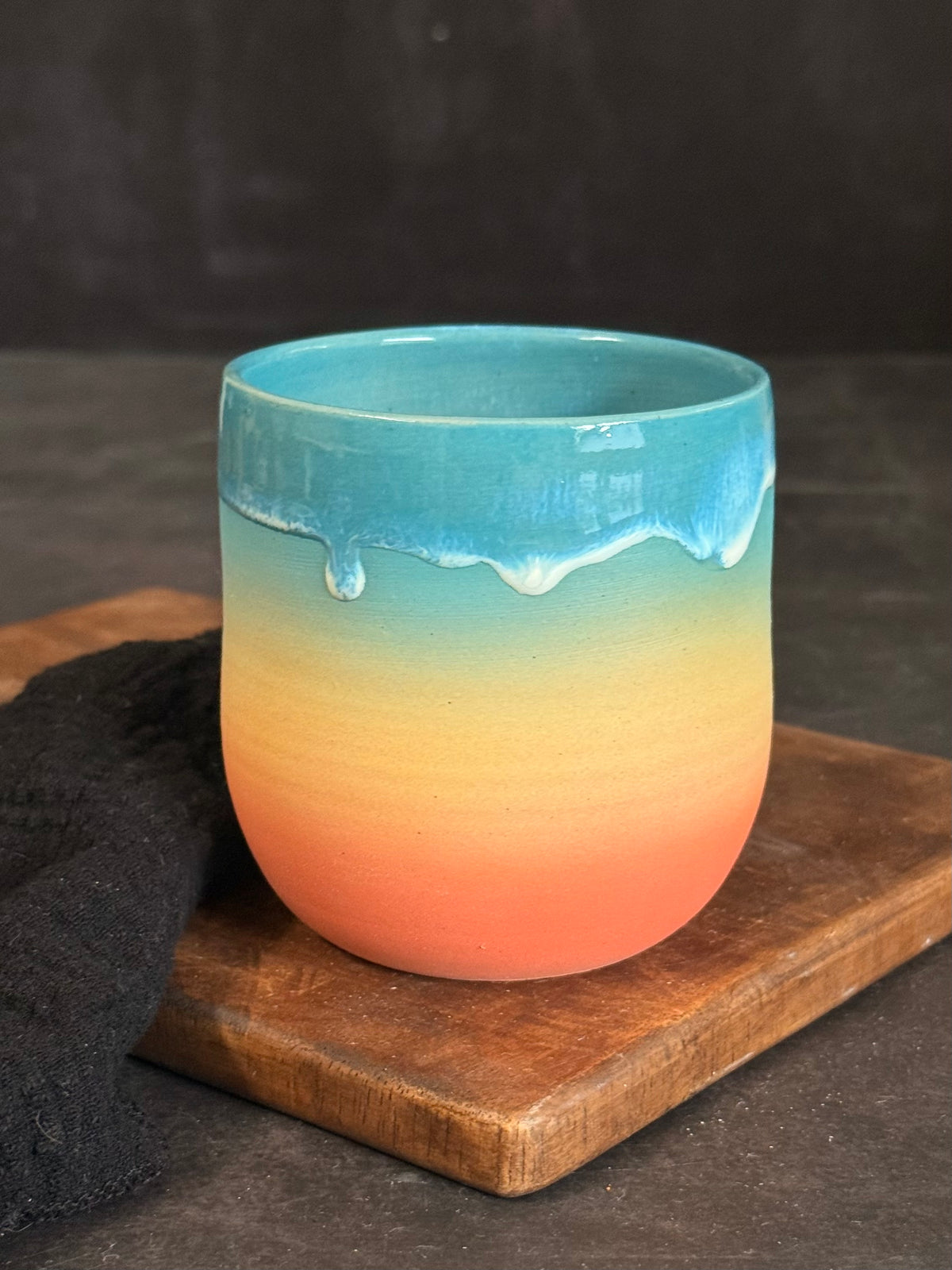 Becher in "Sunset" türkise Variante, 320ml, #404