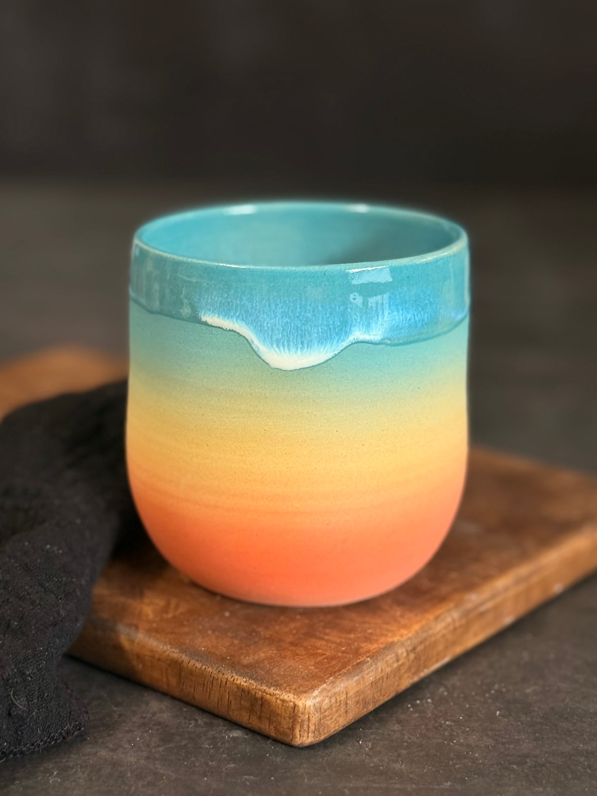 Becher in "Sunset" türkise Variante, 320ml, #404