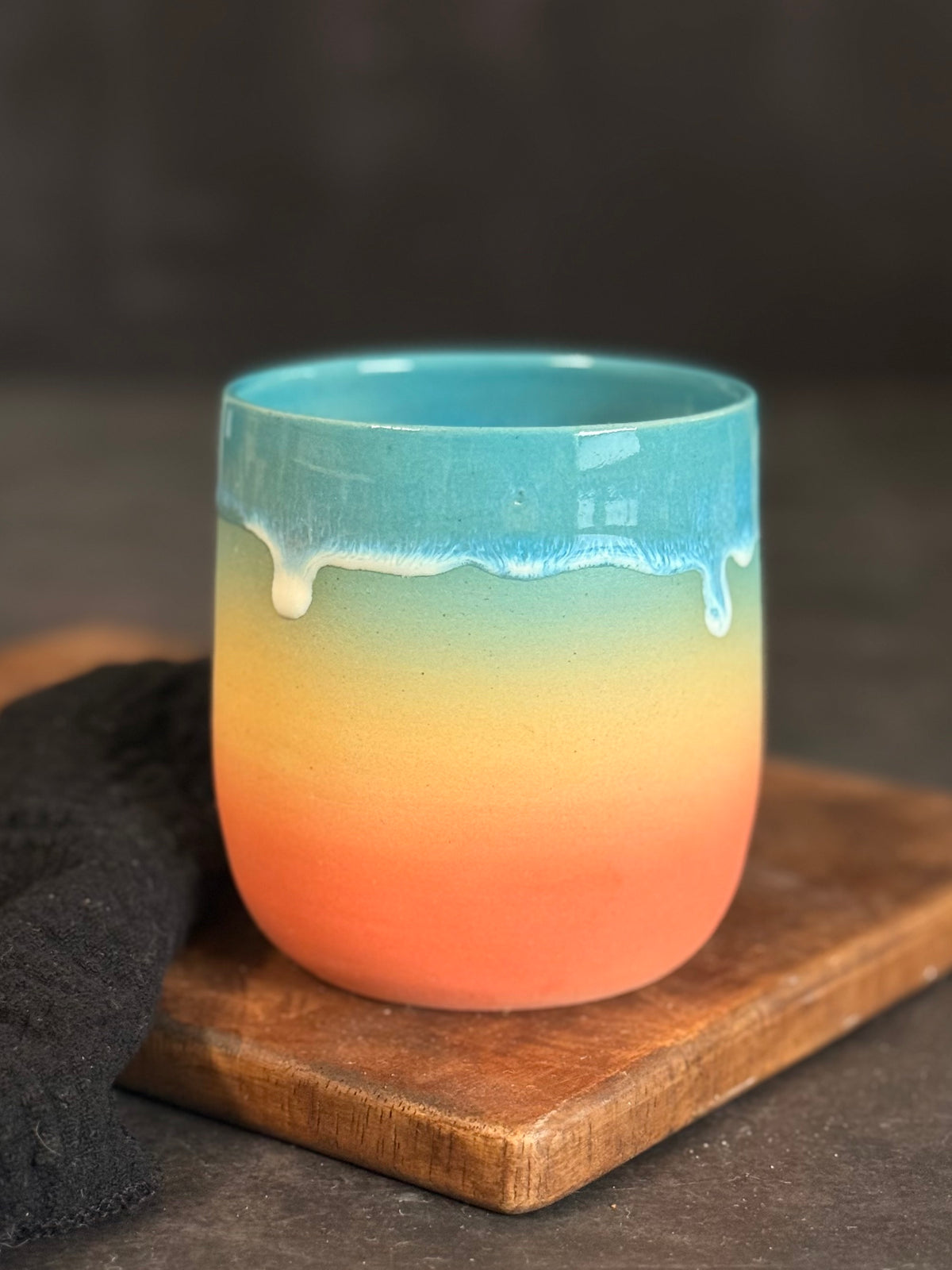 Becher in "Sunset" türkise Variante, 300ml, #405