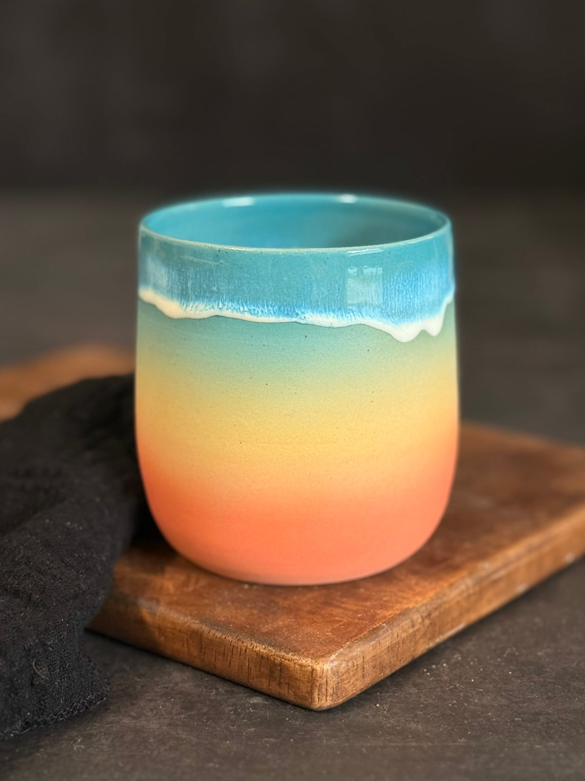 Becher in "Sunset" türkise Variante, 300ml, #405