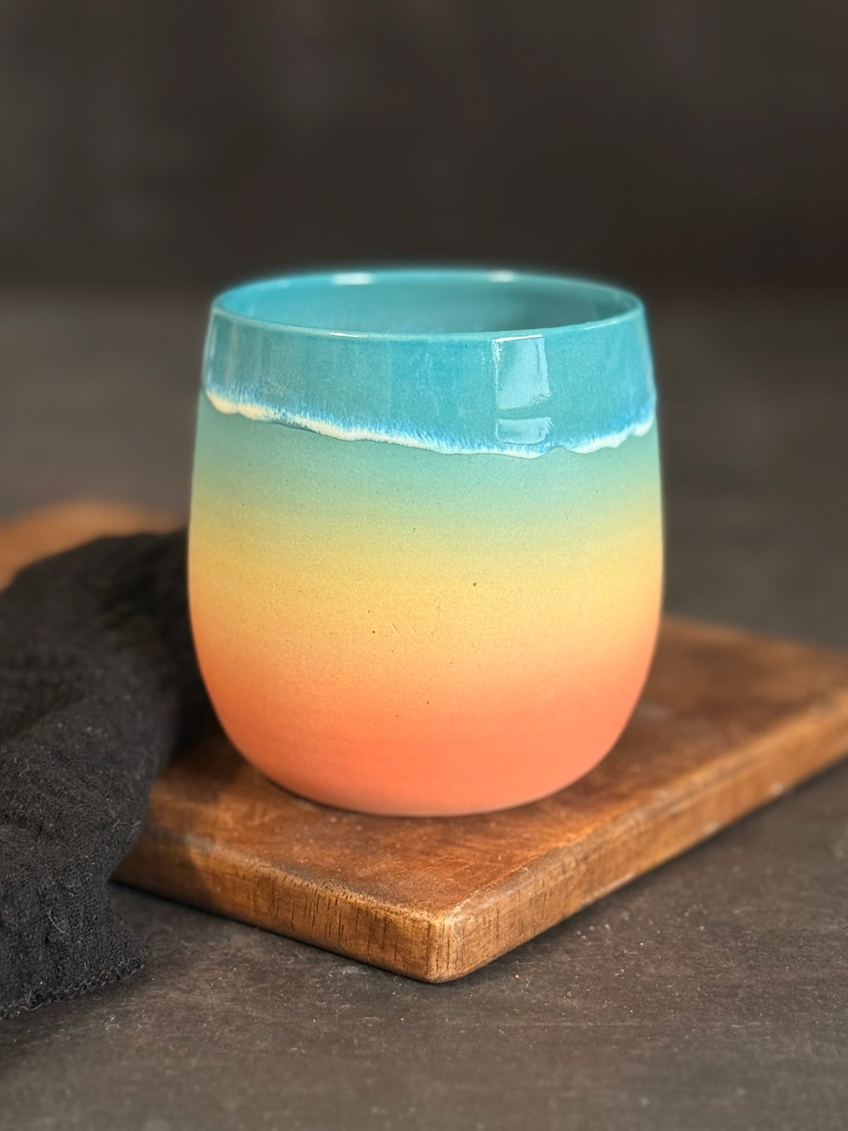 Becher in "Sunset" türkise Variante, 350ml, #407