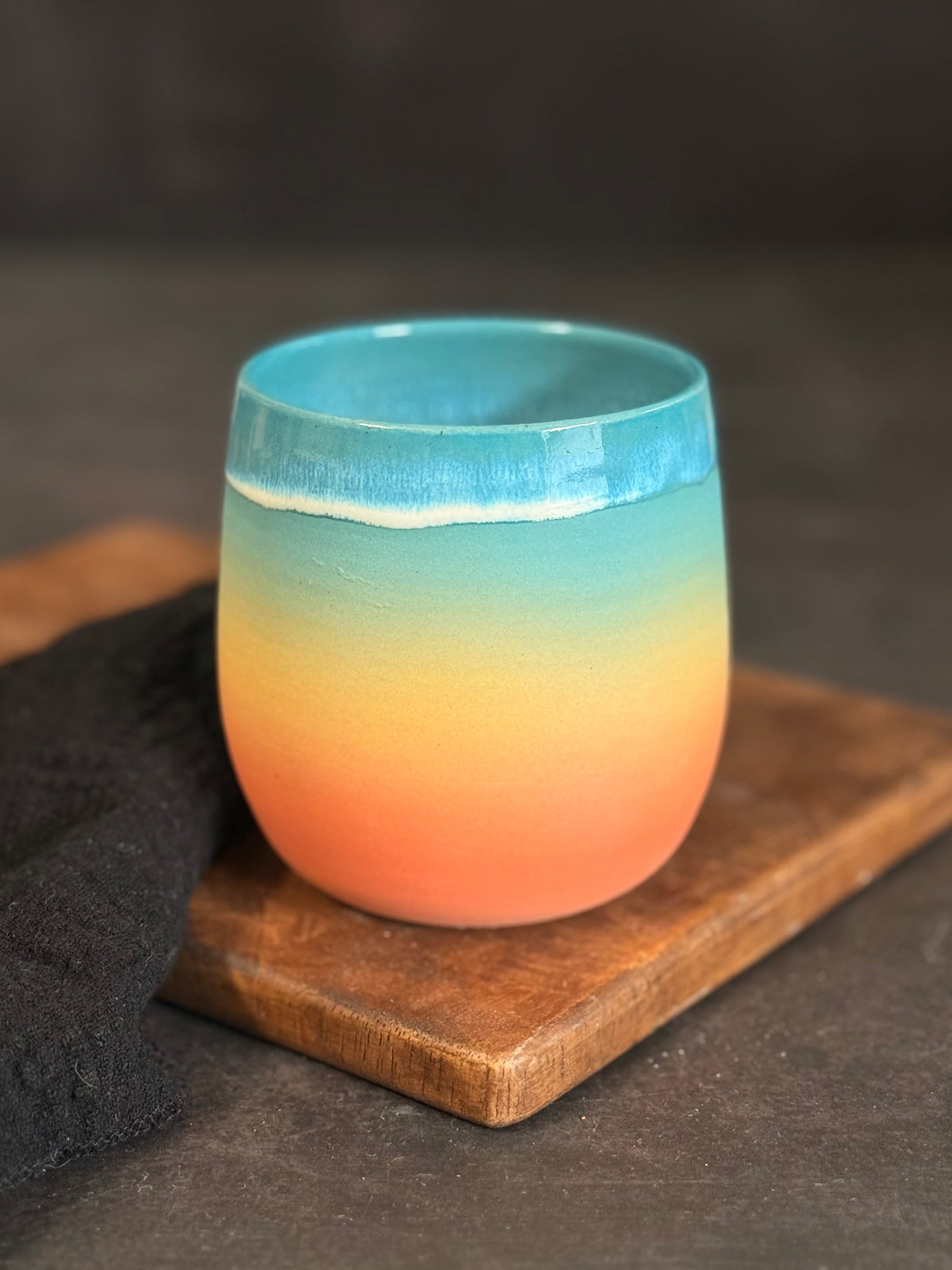 Becher in "Sunset" türkise Variante, 350ml, #407
