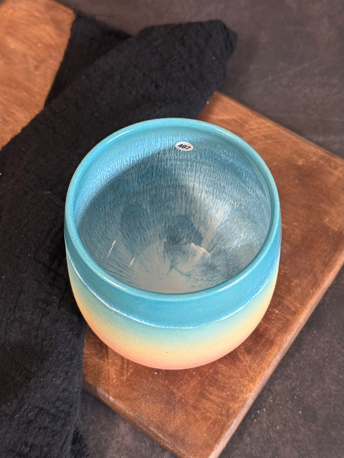 Becher in "Sunset" türkise Variante, 350ml, #407