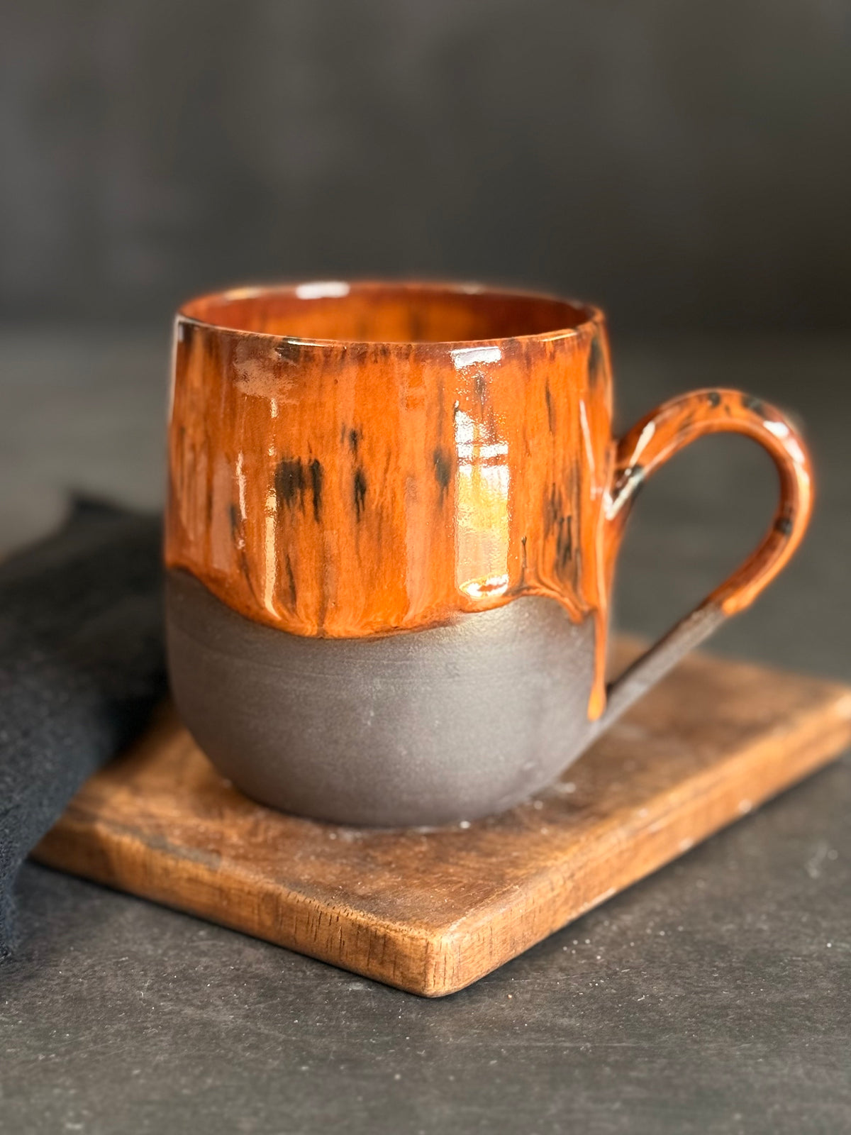 Tasse in "Wild Mocha"schwarzer Ton, 420ml #417, *Reduziert