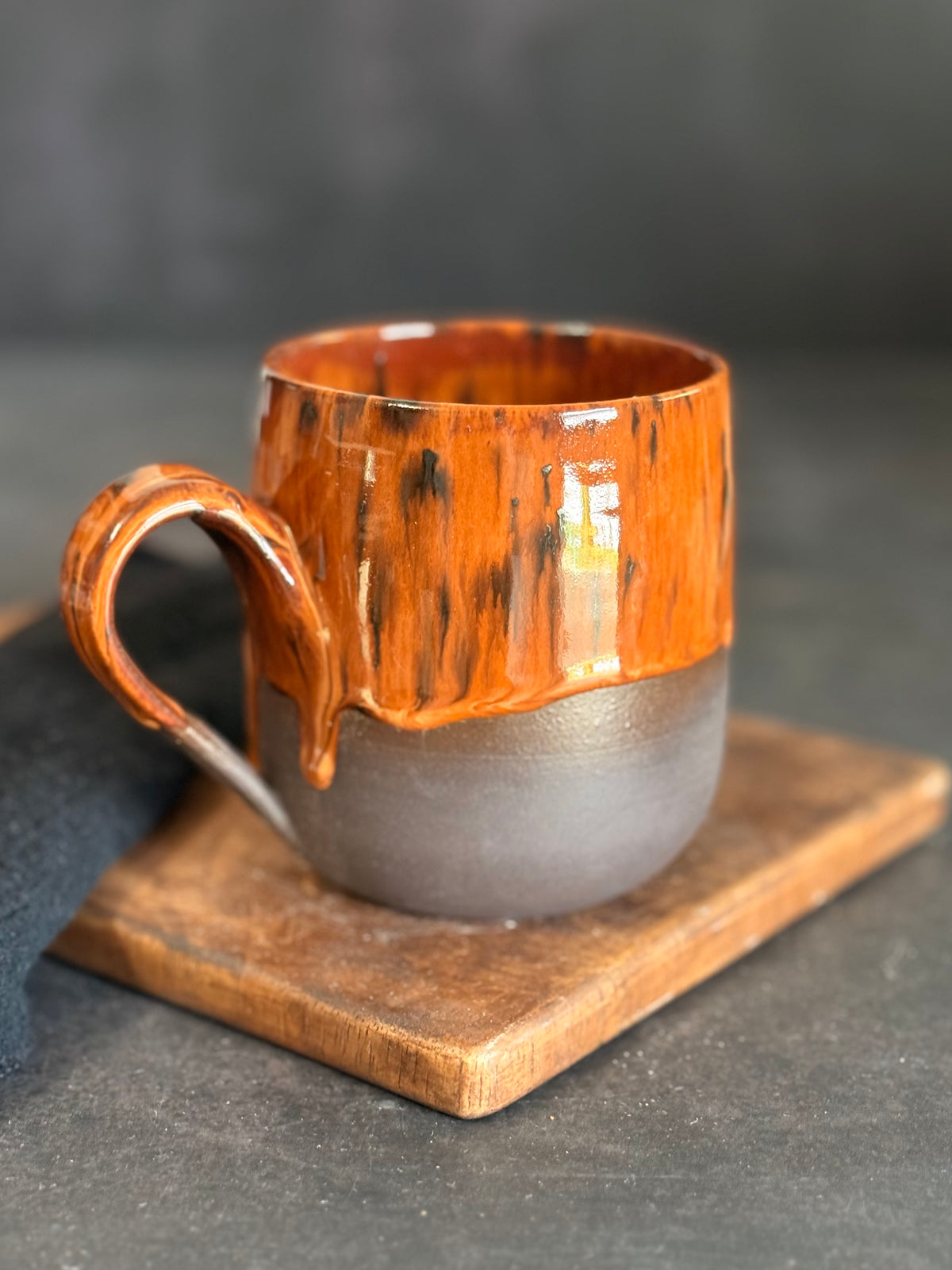 Tasse in "Wild Mocha"schwarzer Ton, 420ml #417, *Reduziert