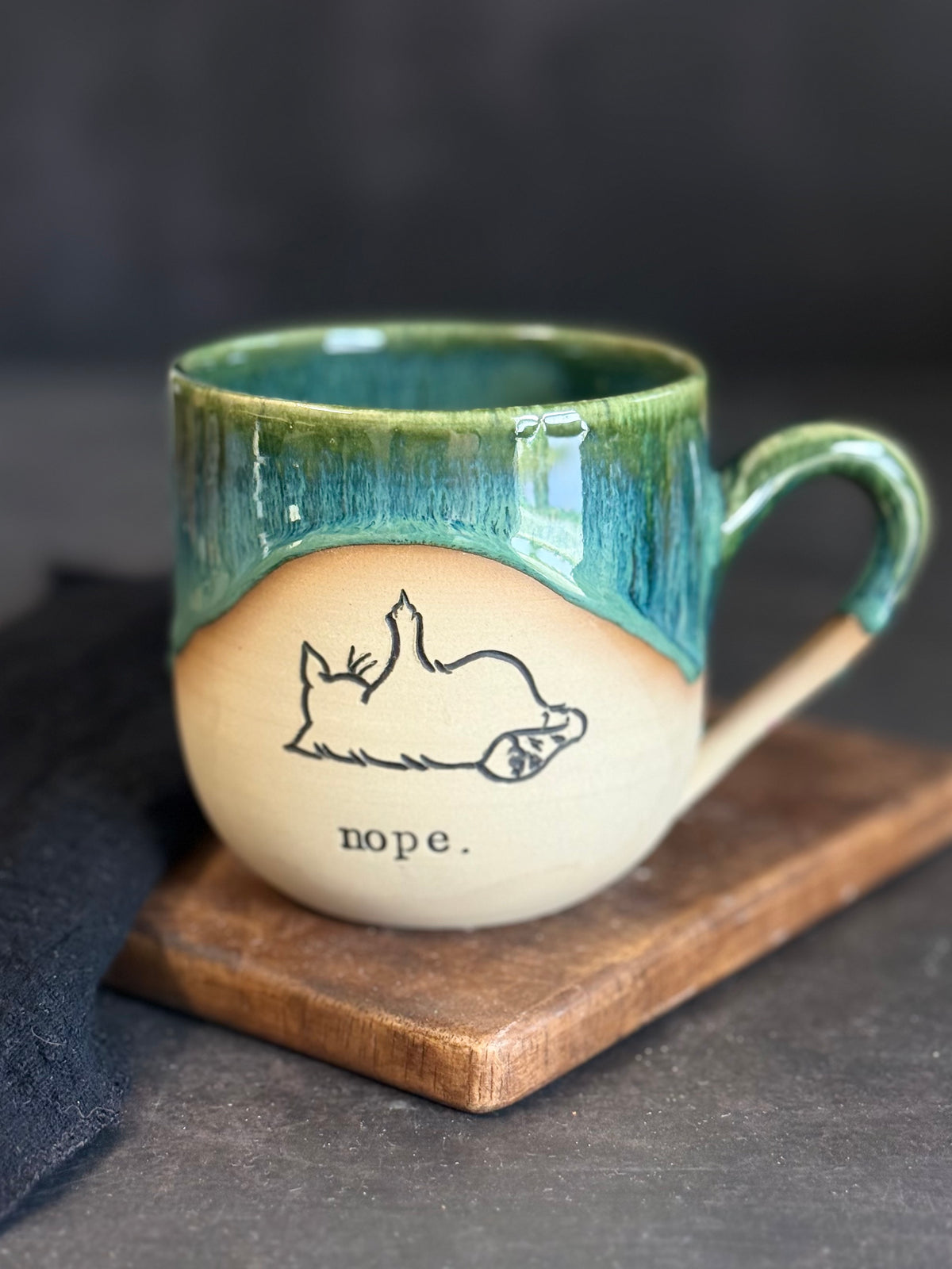 Nope Tasse in "Green Meadows",400ml
