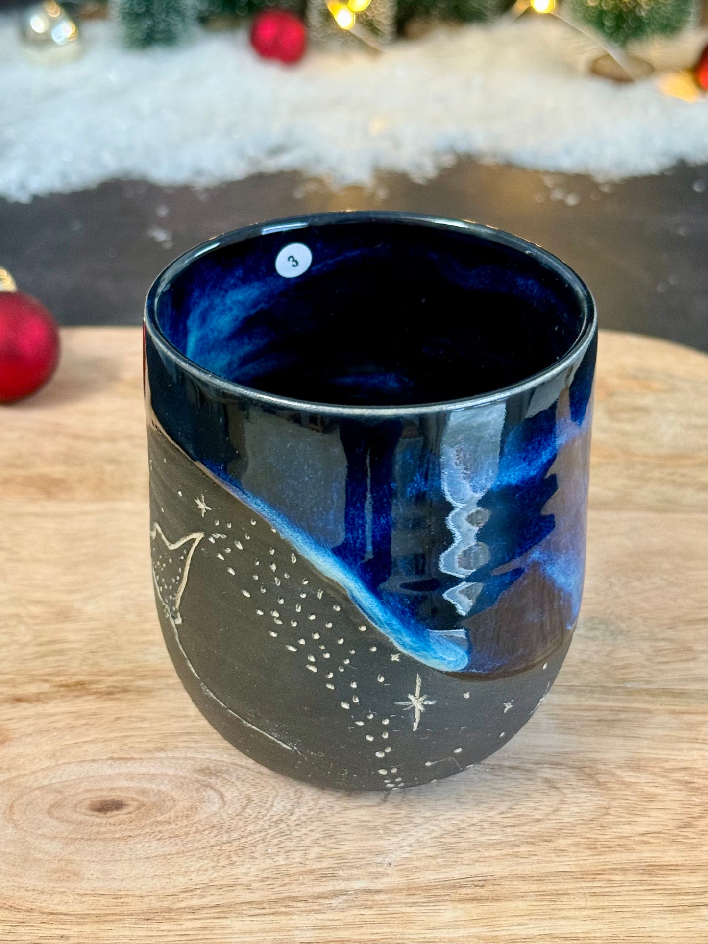 Becher in "Galaxy" mit Rochen #3,380ml