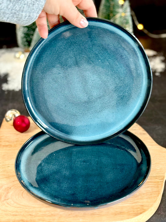 2er Set Teller in "Midnight", 22cm