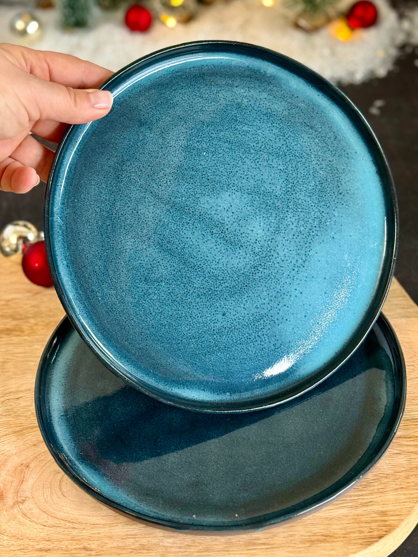 2er Set Teller in "Midnight", 22cm