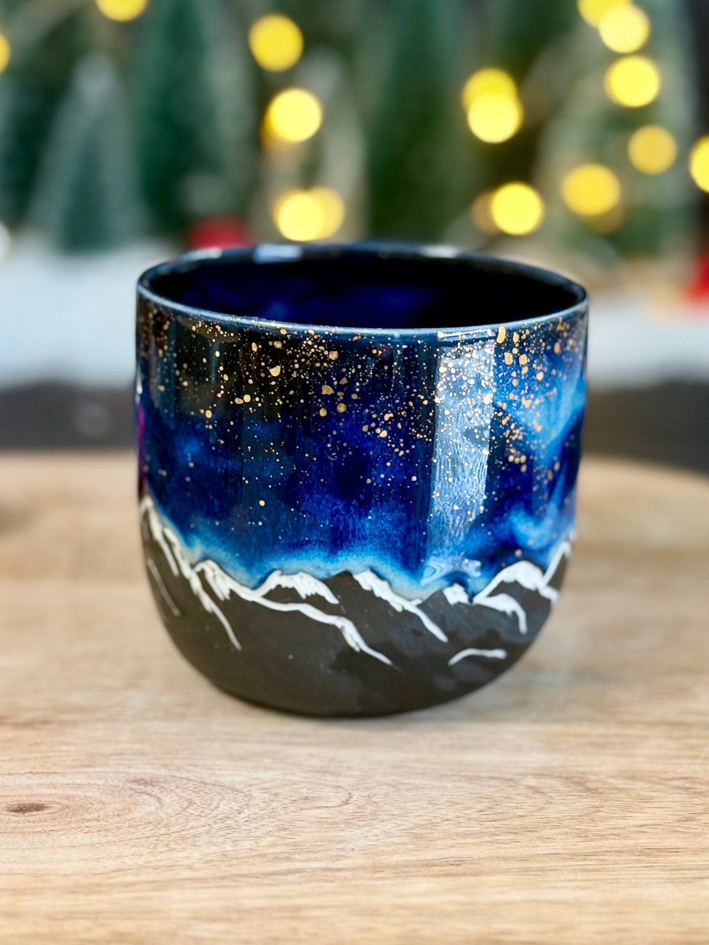 Porzellan "Galaxy Mountains" mit Echtgold,#61, 300ml