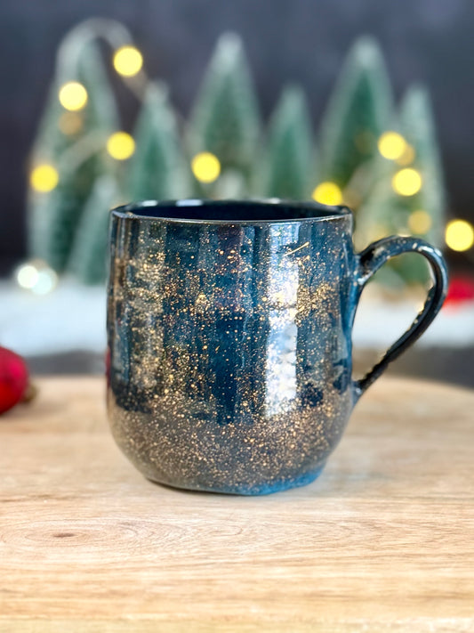 Tasse in "Stardust" mit Echtgold,#68, 400ml