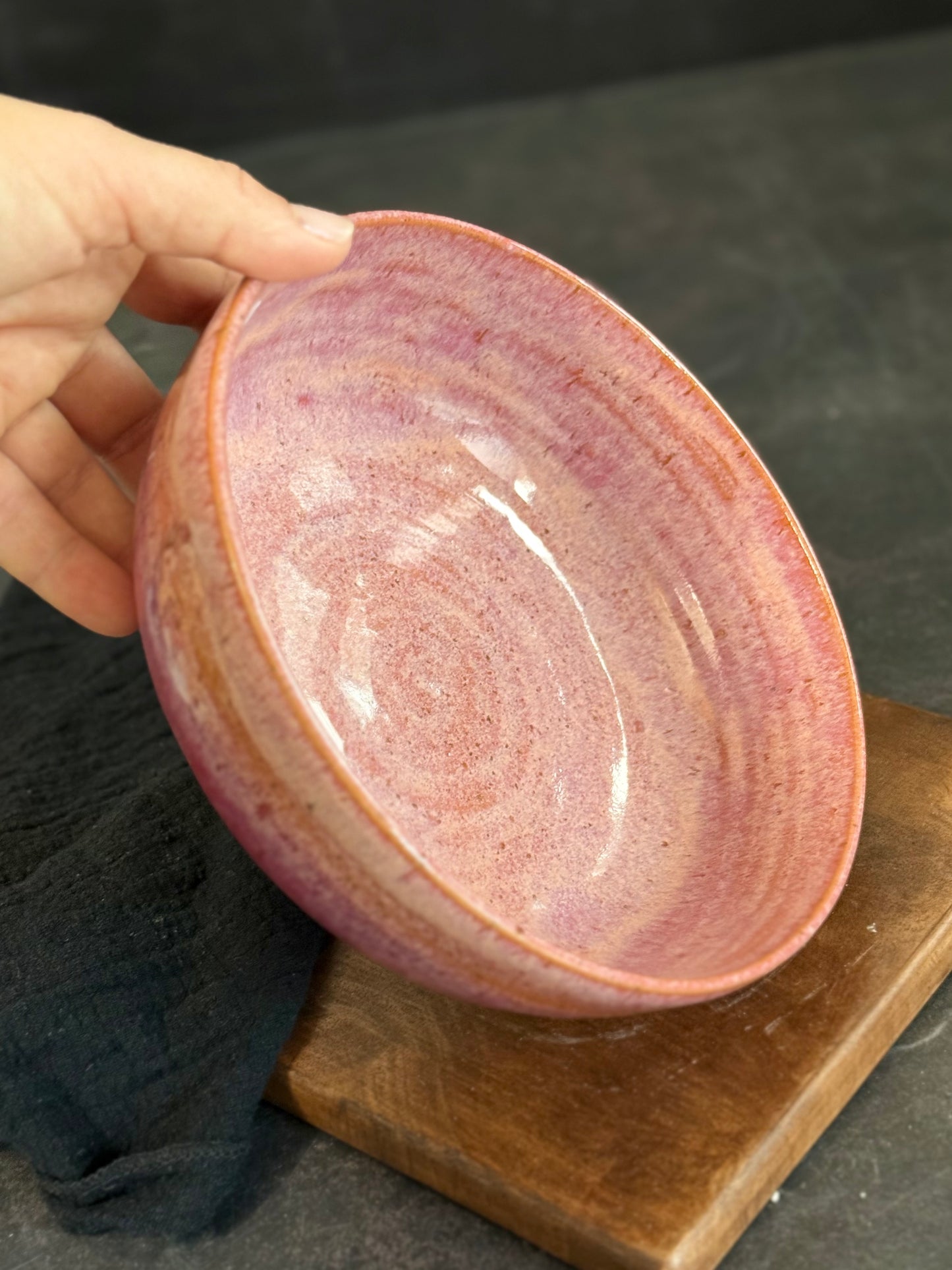 Bowl/ Pastaschale in "Flamingo"Spots, 18cm, #171