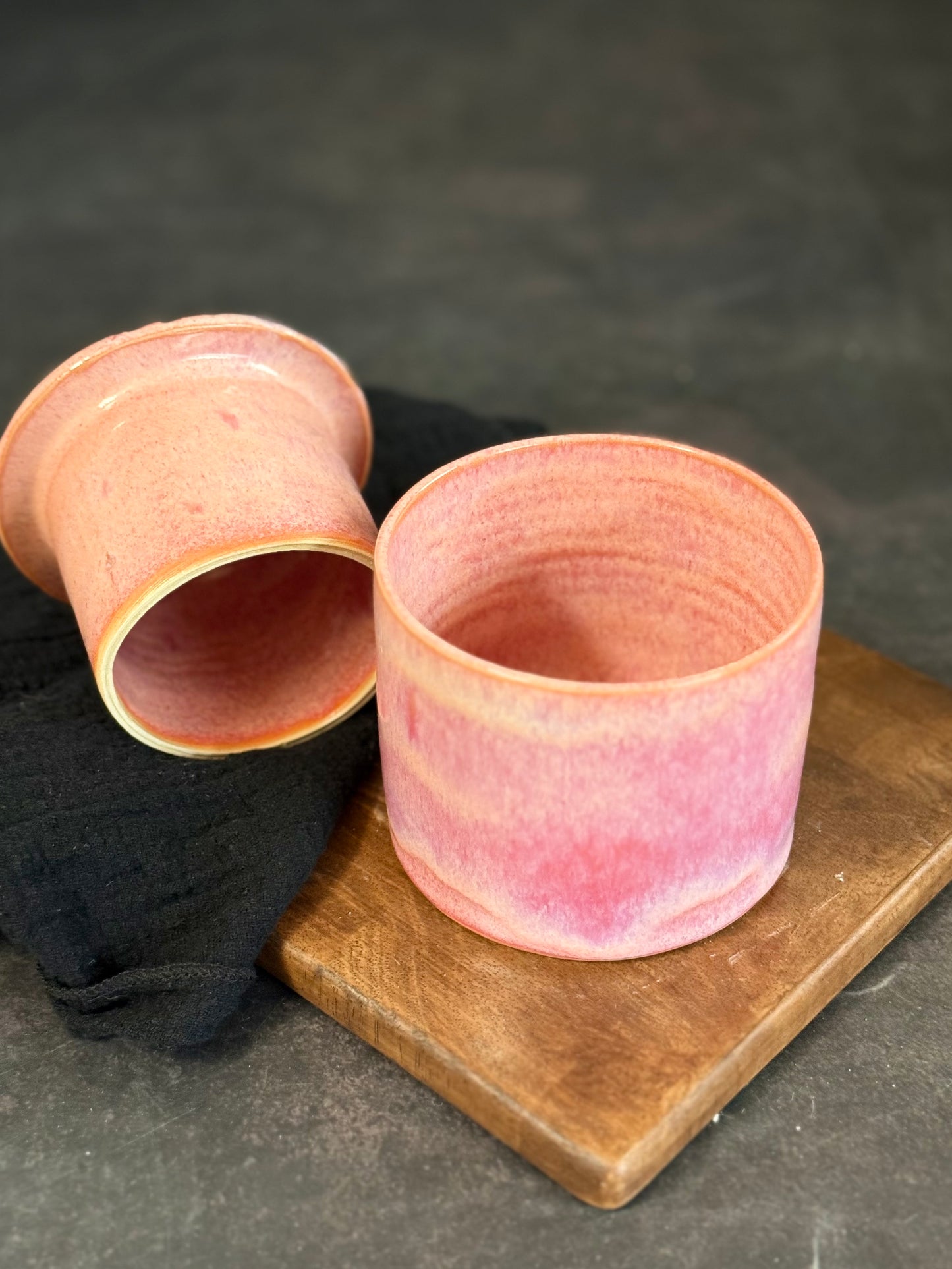 Französische Butterdose in "Flamingo"