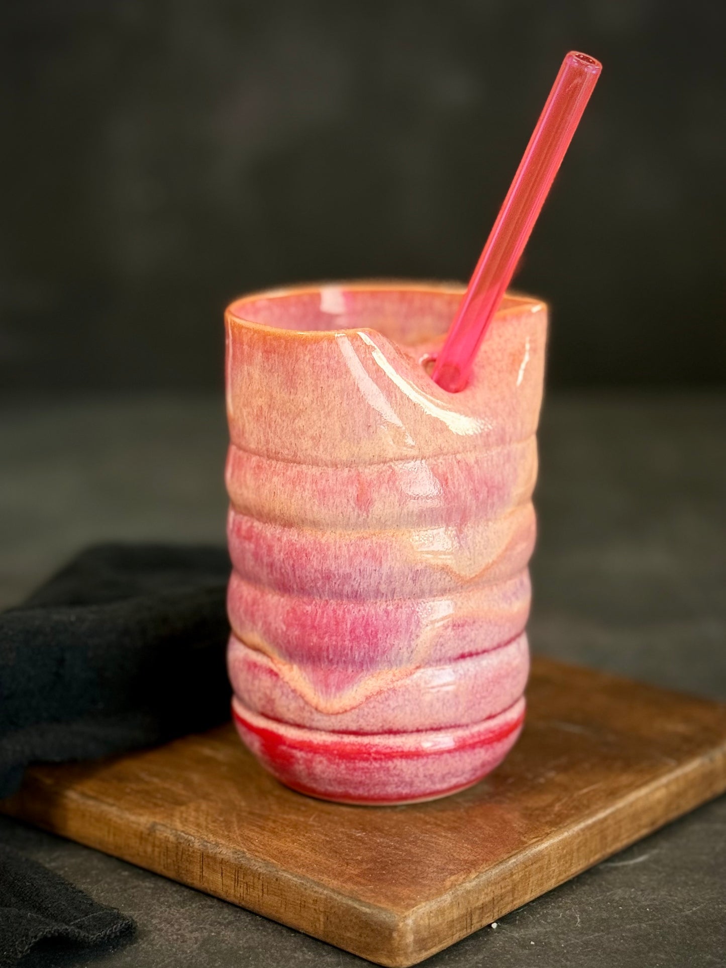 Strohhalmbecher in "Flamingo", 350ml