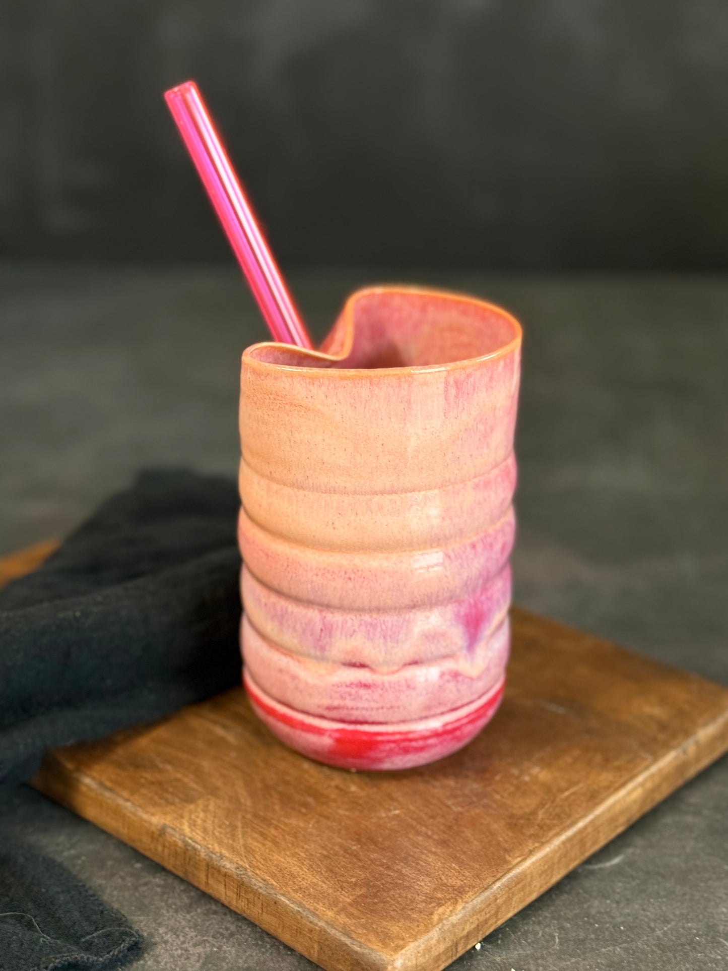 Strohhalmbecher in "Flamingo", 350ml