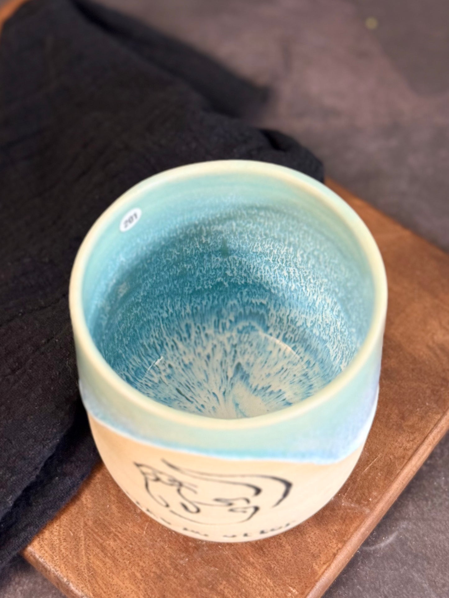 Becher in "Waves" Otter, 350ml, #201