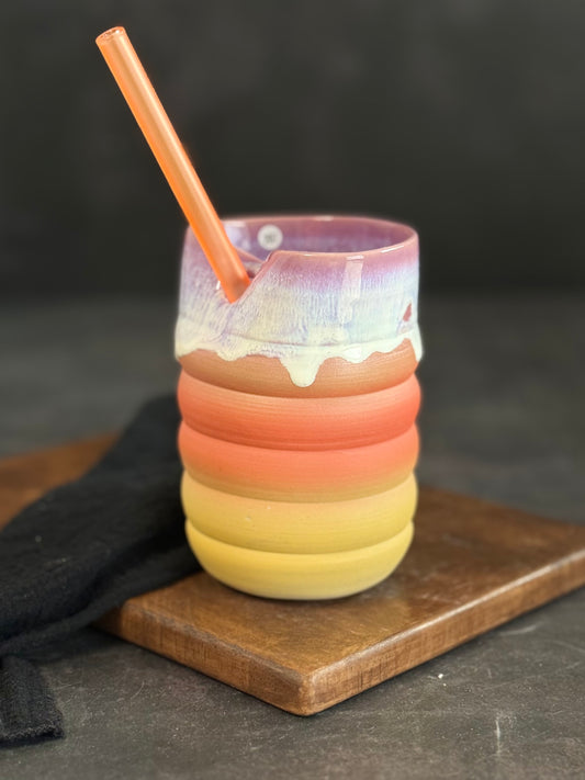 Strohhalmbecher in "Sunset", 380ml, #207