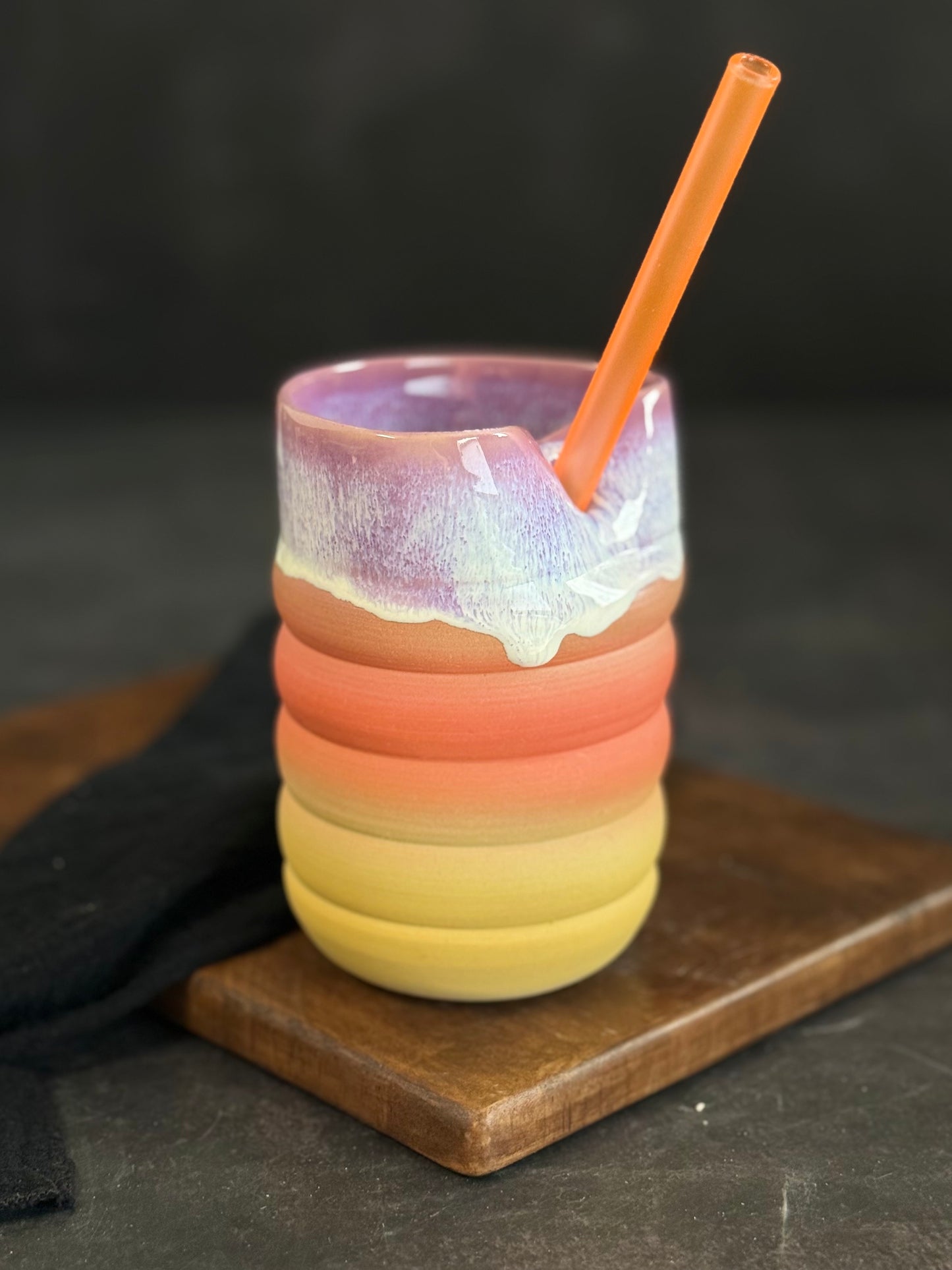 Strohhalmbecher in "Sunset", 380ml, #207