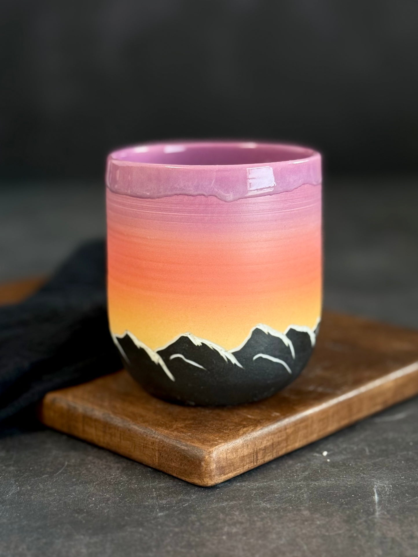 Porzellanbecher "Mountain Sunset", 300ml, #209