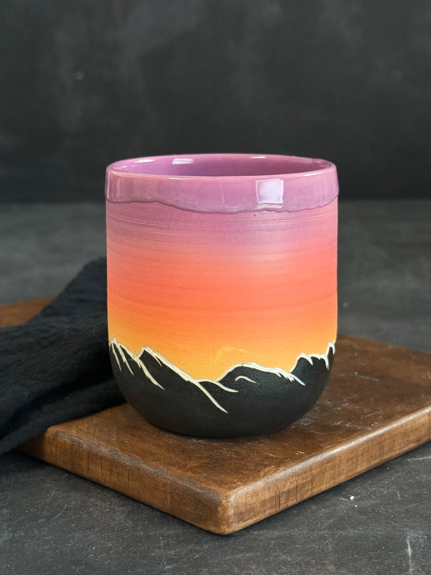 Porzellanbecher "Mountain Sunset", 300ml, #209