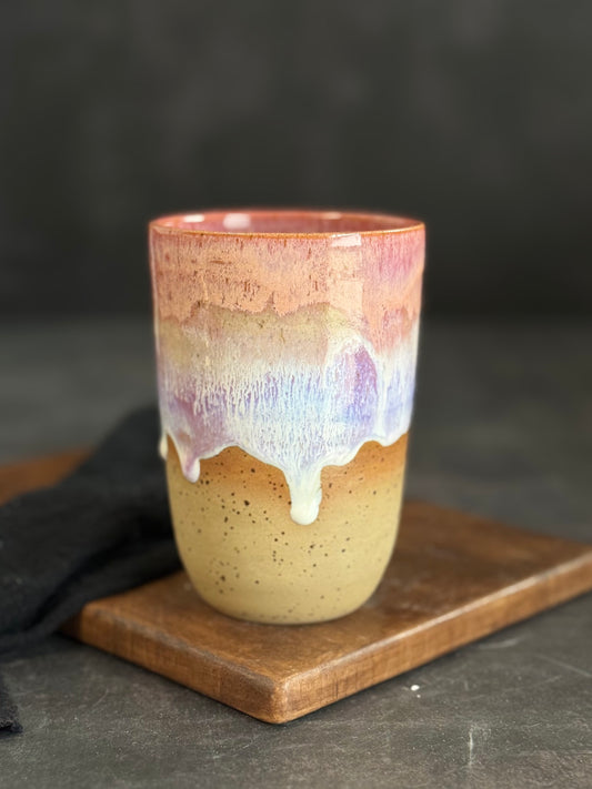 Lattebecher in " Sunset Waves", 400ml, #214