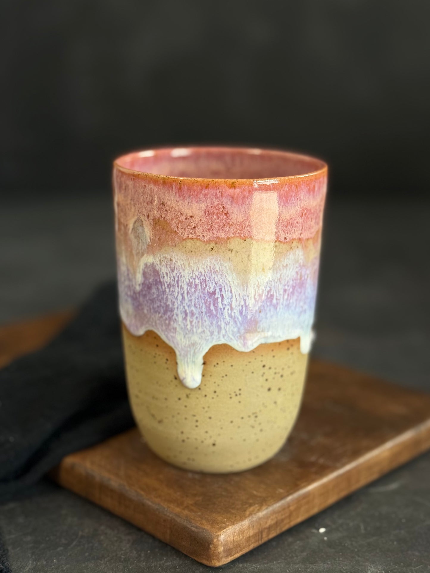 Lattebecher in " Sunset Waves", 400ml, #214