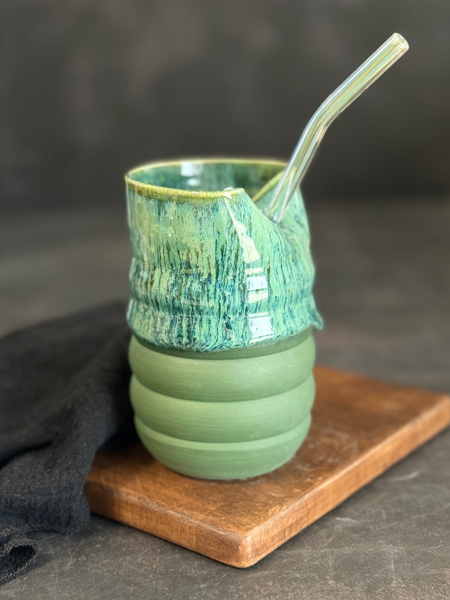 Strohhalmbecher in "Green Meadows", 350ml, #227