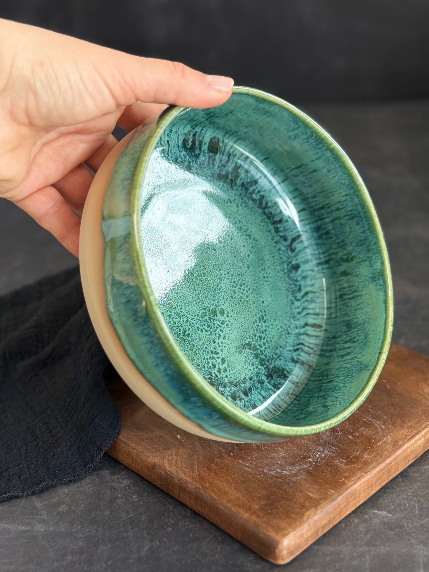 Bowl/ Pastaschale in "Green Meadows", 17cm, #228