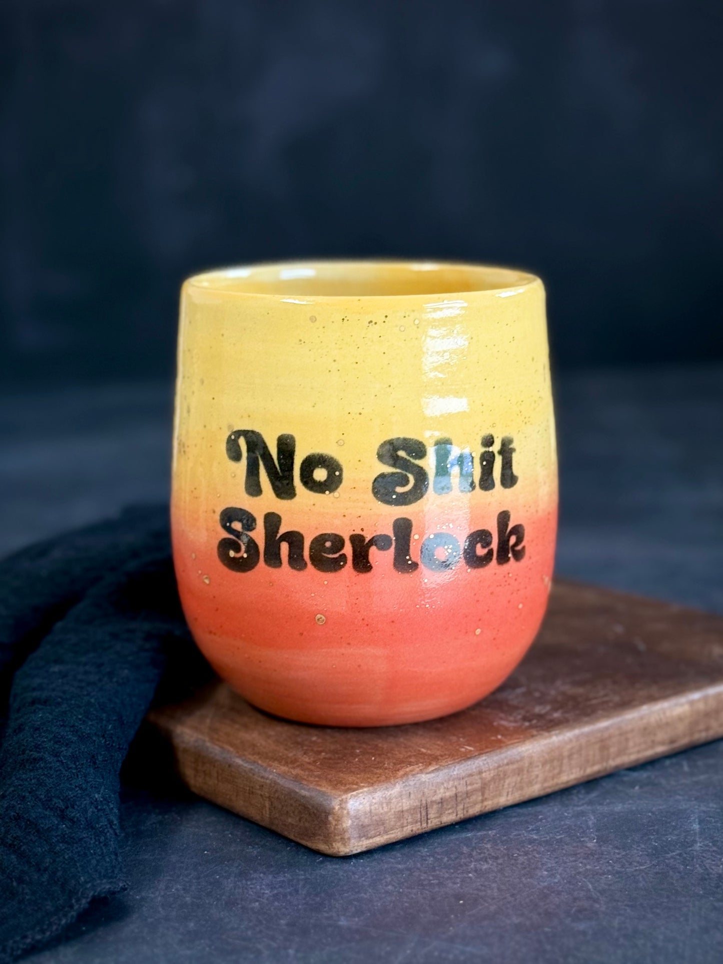 Sherlock Becher mit Echtgold Sprenkel, 420ml, #261